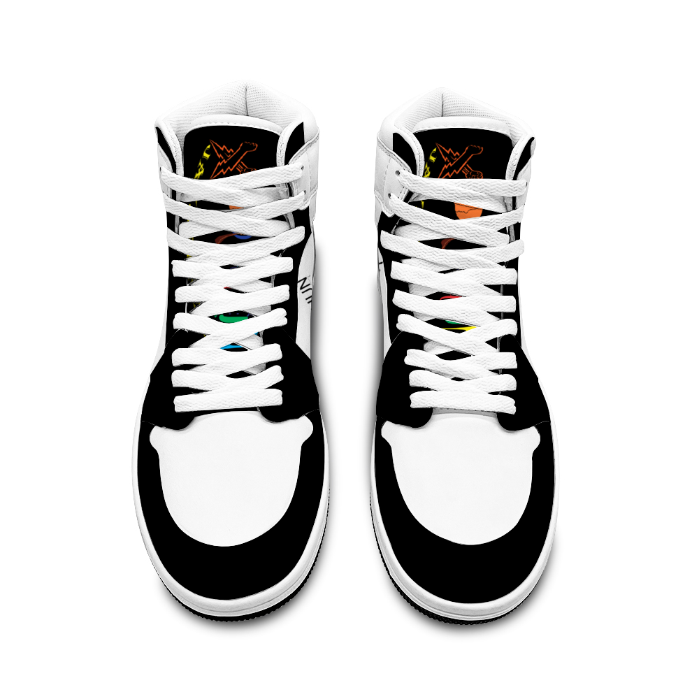 Xpreshun Black and White Unisex Basketball Shoe