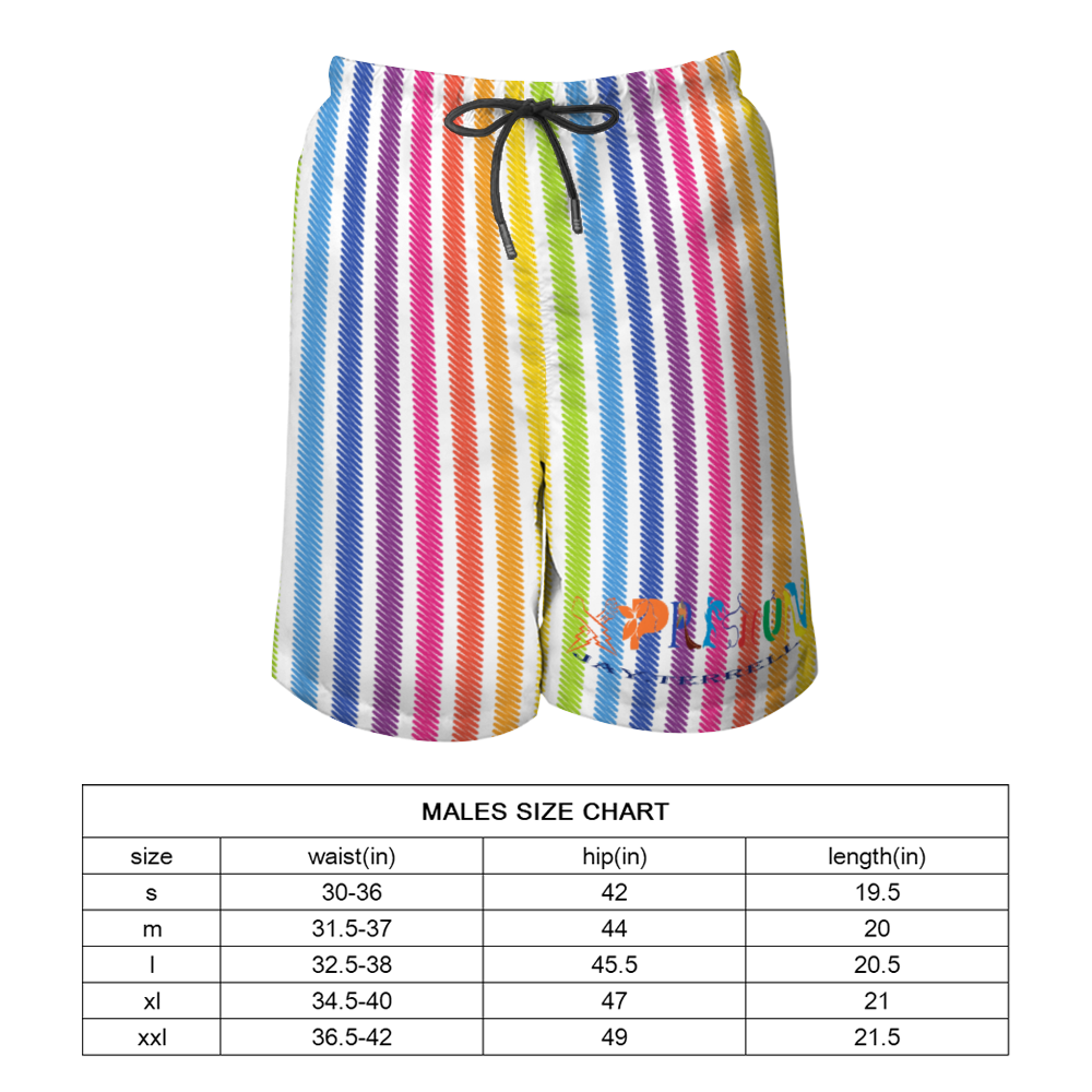 Custom All Over Print Men's Quick Drying Swim Trunks Beach Shorts with Mesh Lining