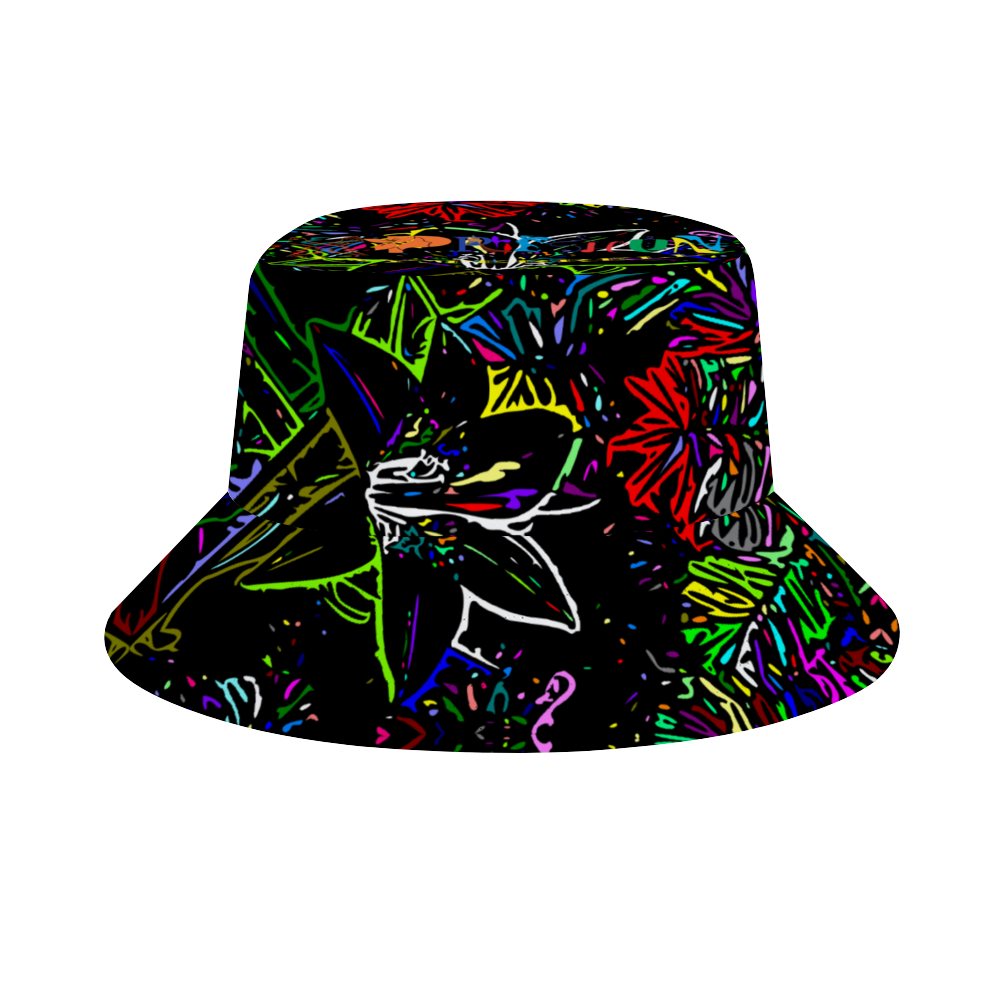 Abstract Flower Bucket Hat