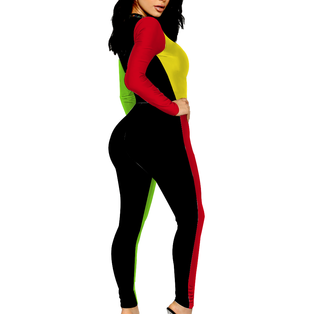 Xpreshun's Sexy Front Zip Long Sleeve Bodysuit