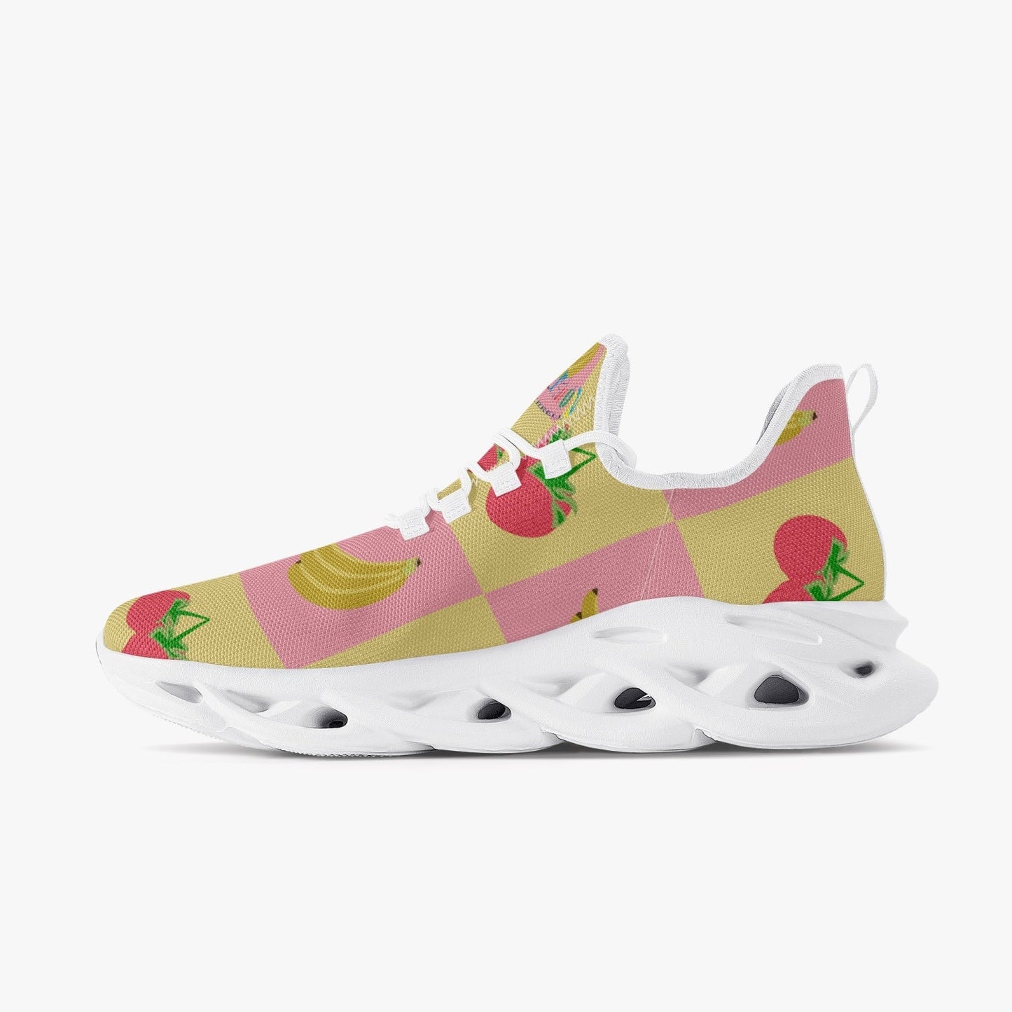 Fruitful Xpreshun Bounce Mesh Knit Sneakers - White - Xpreshun Fashions