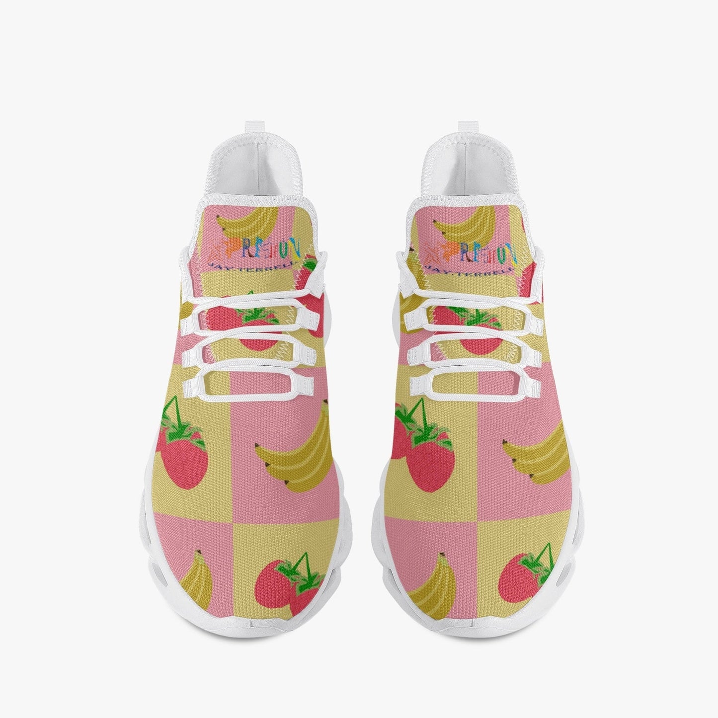 Fruitful Xpreshun Bounce Mesh Knit Sneakers - White - Xpreshun Fashions