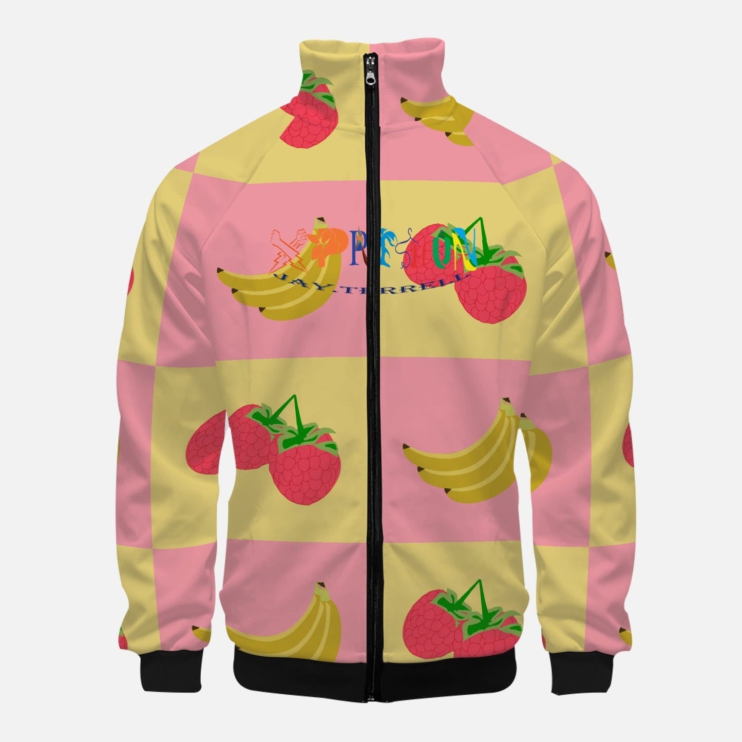 Fruitful Xpreshun Stand Collar Zipper-up Hoodie