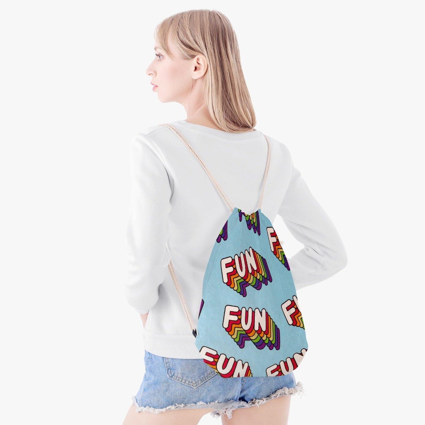 FUN Xpreshun Polyester Drawstring Backpack - Xpreshun Fashions