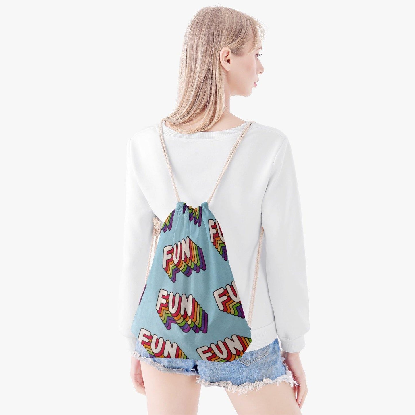 FUN Xpreshun Polyester Drawstring Backpack - Xpreshun Fashions