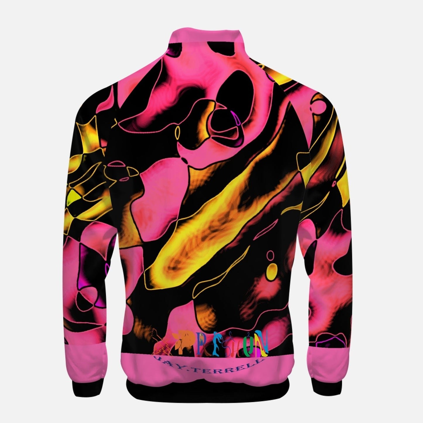 Jay Terrell Pink Sun Kissed PINK Collar Zipper-up Hoodie