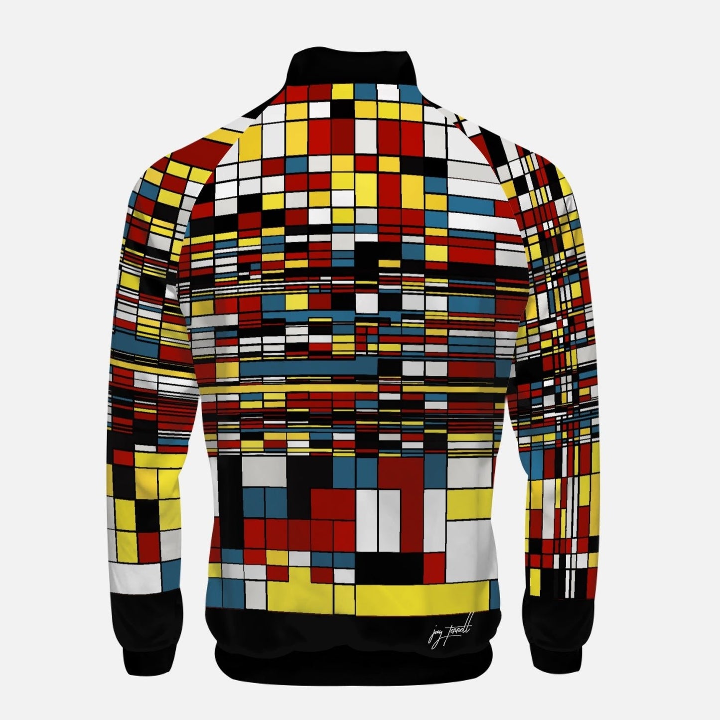 Jay Terrell Rubik Cube Stand Collar Zipper-up Hoodie