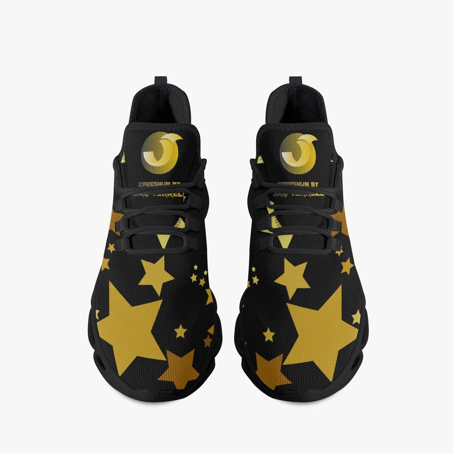 Jay Terrell Signature Stars Bounce Mesh Knit Sneakers - Black