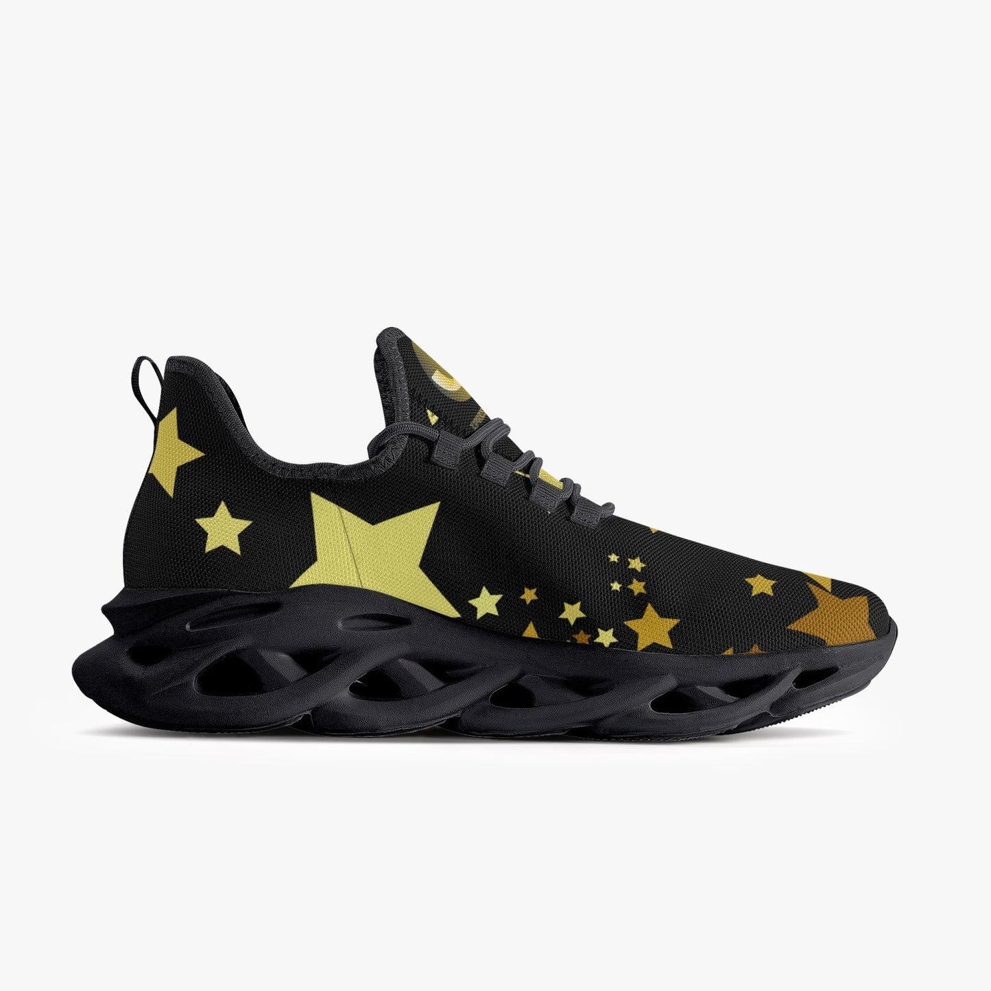 Jay Terrell Signature Stars Bounce Mesh Knit Sneakers - Black