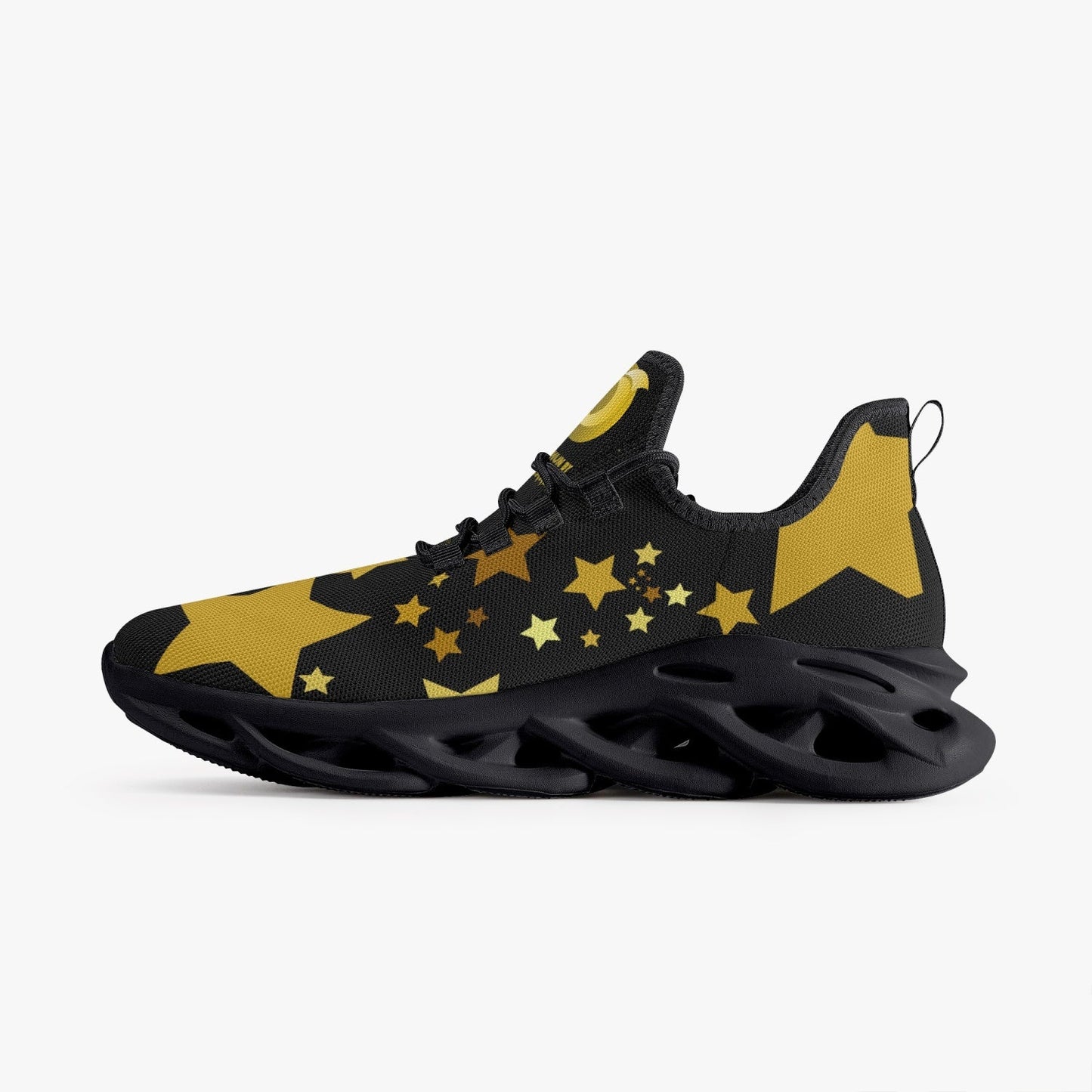 Jay Terrell Signature Stars Bounce Mesh Knit Sneakers - Black