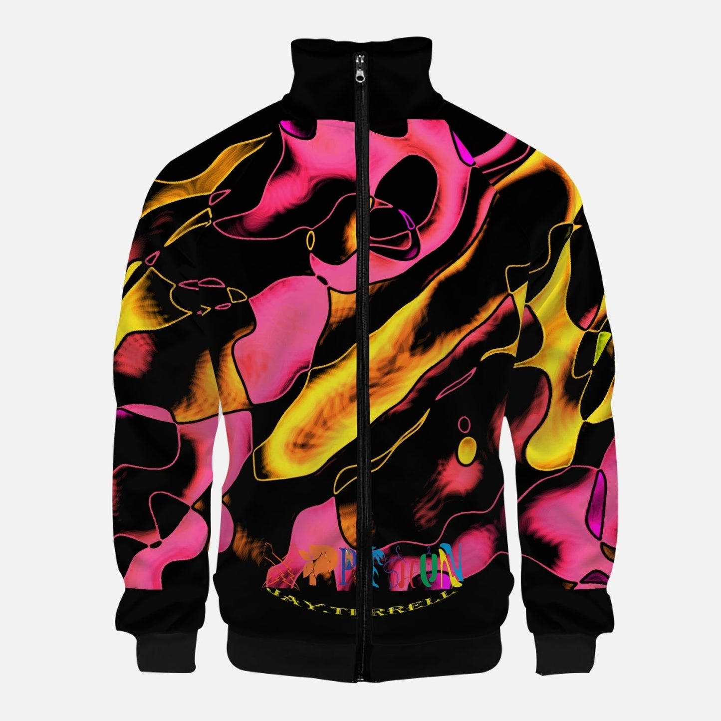 Buy Pink Sun Kissed Xpreshun BLACK Collar Zipper-up Hoodie