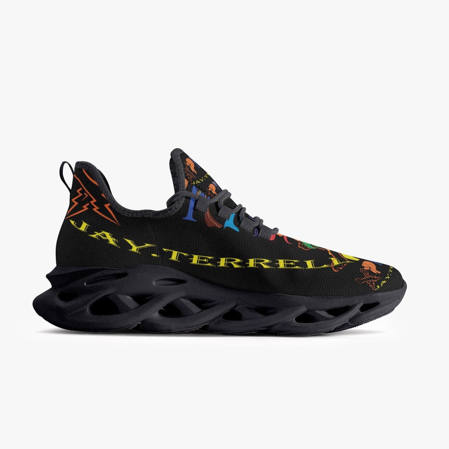 Xpreshun by Jay New Logo. Bounce Mesh Knit Sneakers - Black - Xpreshun Fashions