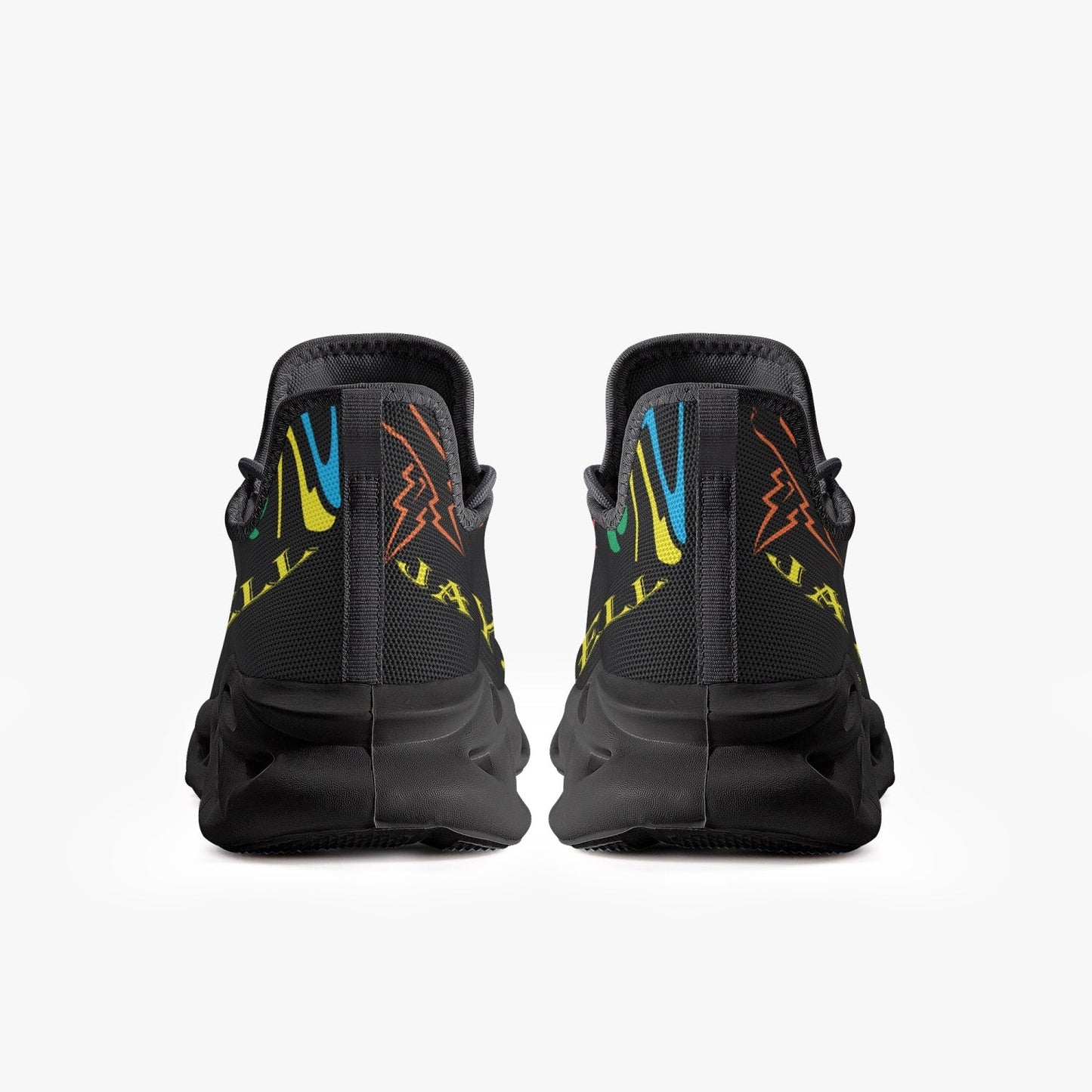 Xpreshun by Jay New Logo. Bounce Mesh Knit Sneakers - Black - Xpreshun Fashions