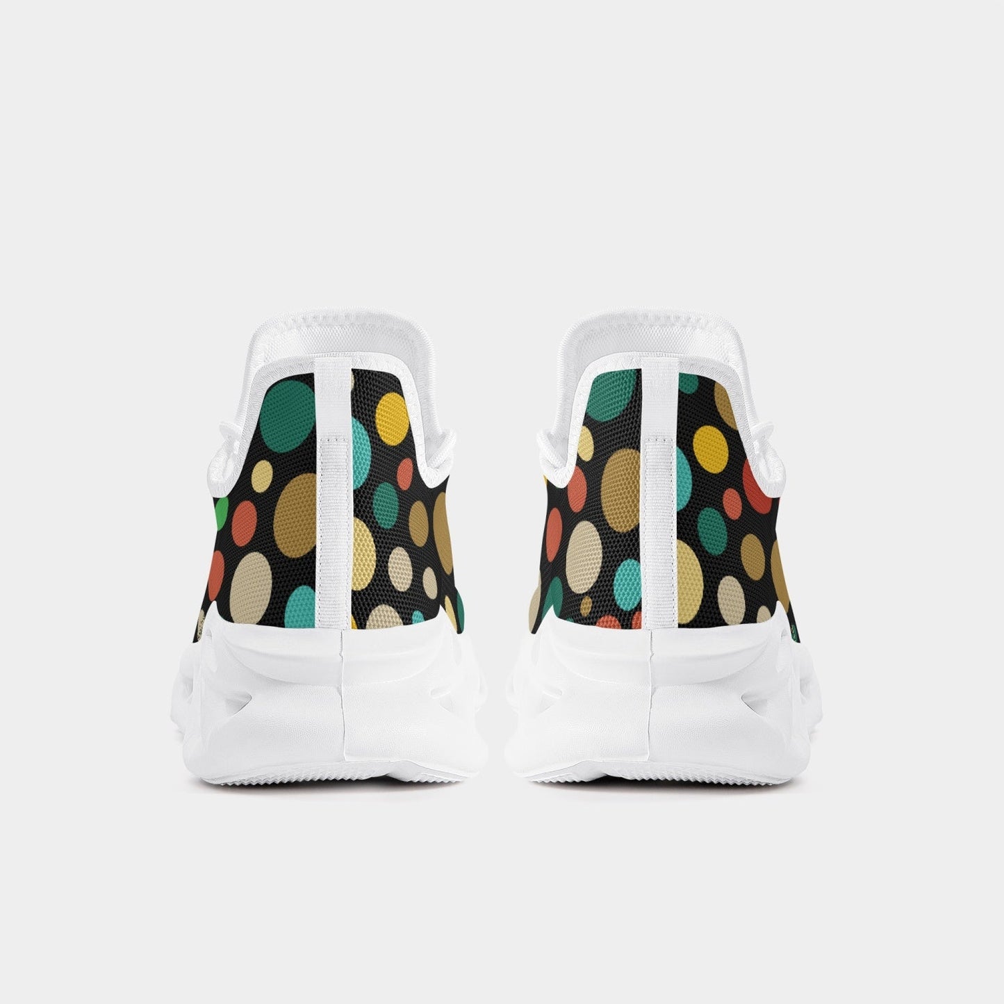 Xpreshun Dots Bounce Mesh Knit Sneakers - White - Xpreshun Fashions