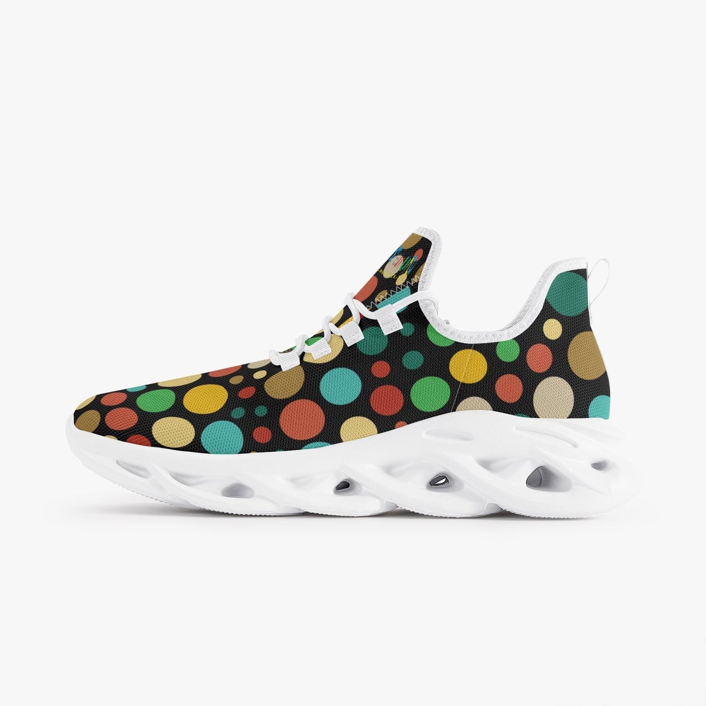 Xpreshun Dots Bounce Mesh Knit Sneakers - White - Xpreshun Fashions