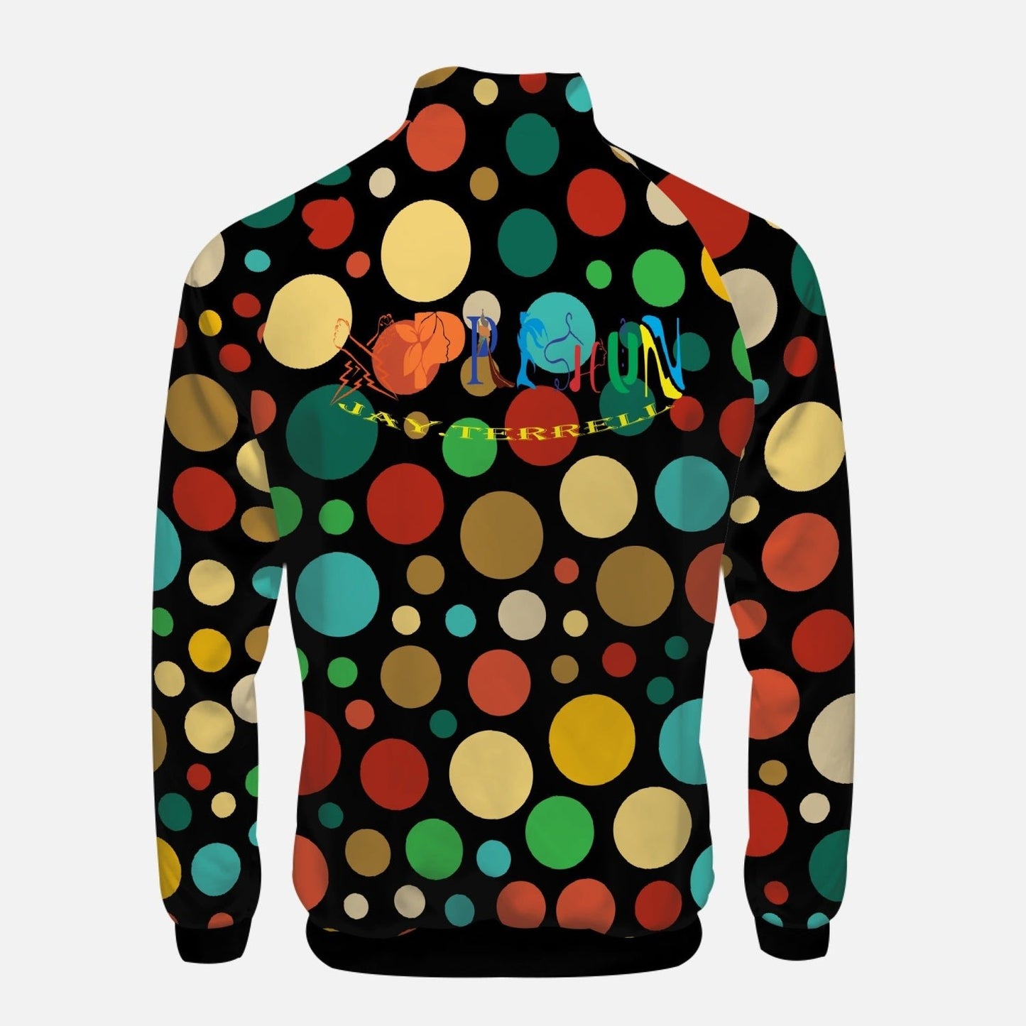 Xpreshun Dots - Stand Collar Zipper-up Hoodie