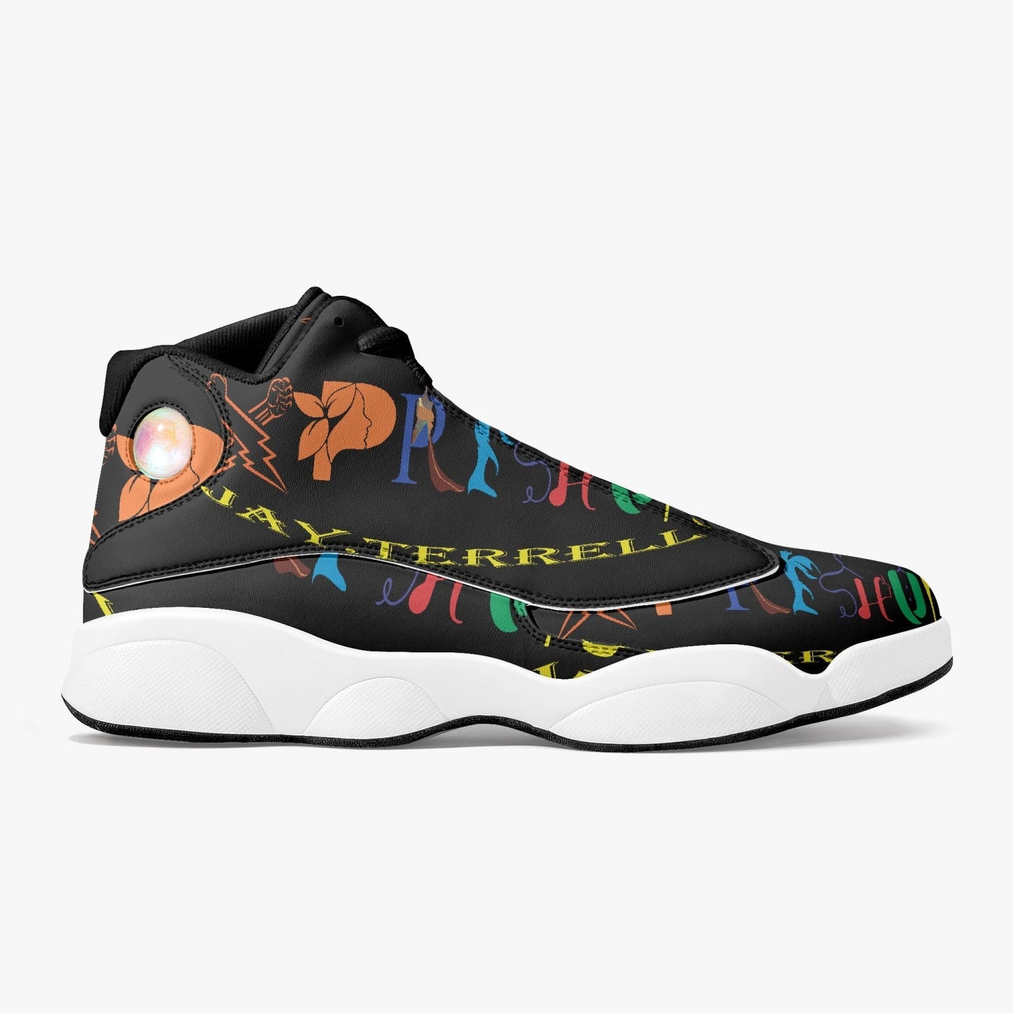 Xpreshun High-Top Leather Basketball Sneakers - Black