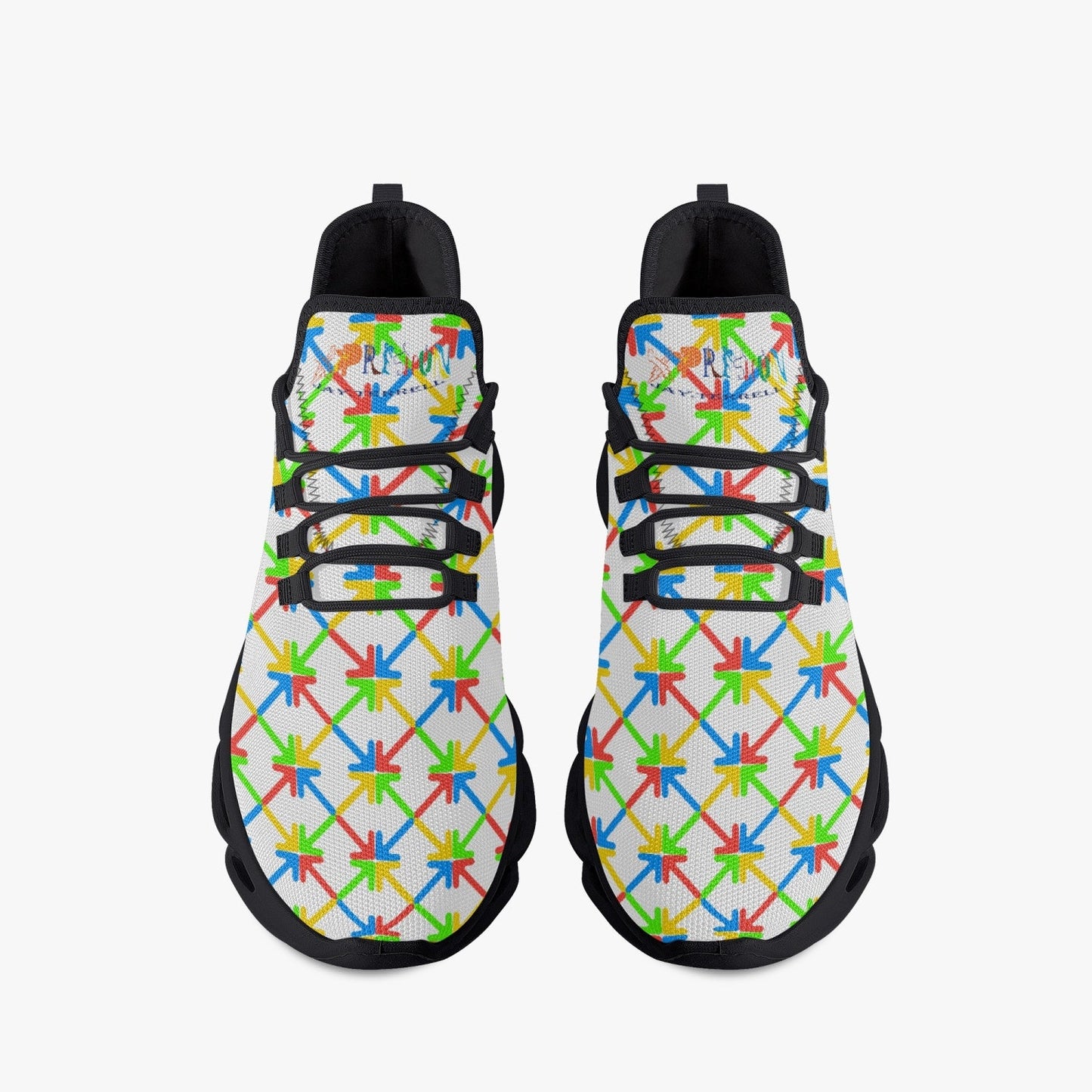 Xpreshun in a Direction Bounce Mesh Knit Sneakers Black