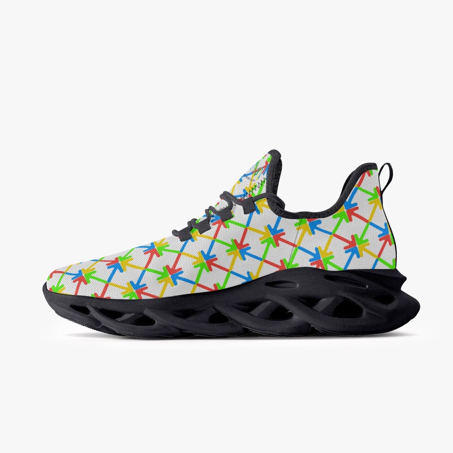Xpreshun in a Direction Bounce Mesh Knit Sneakers Black