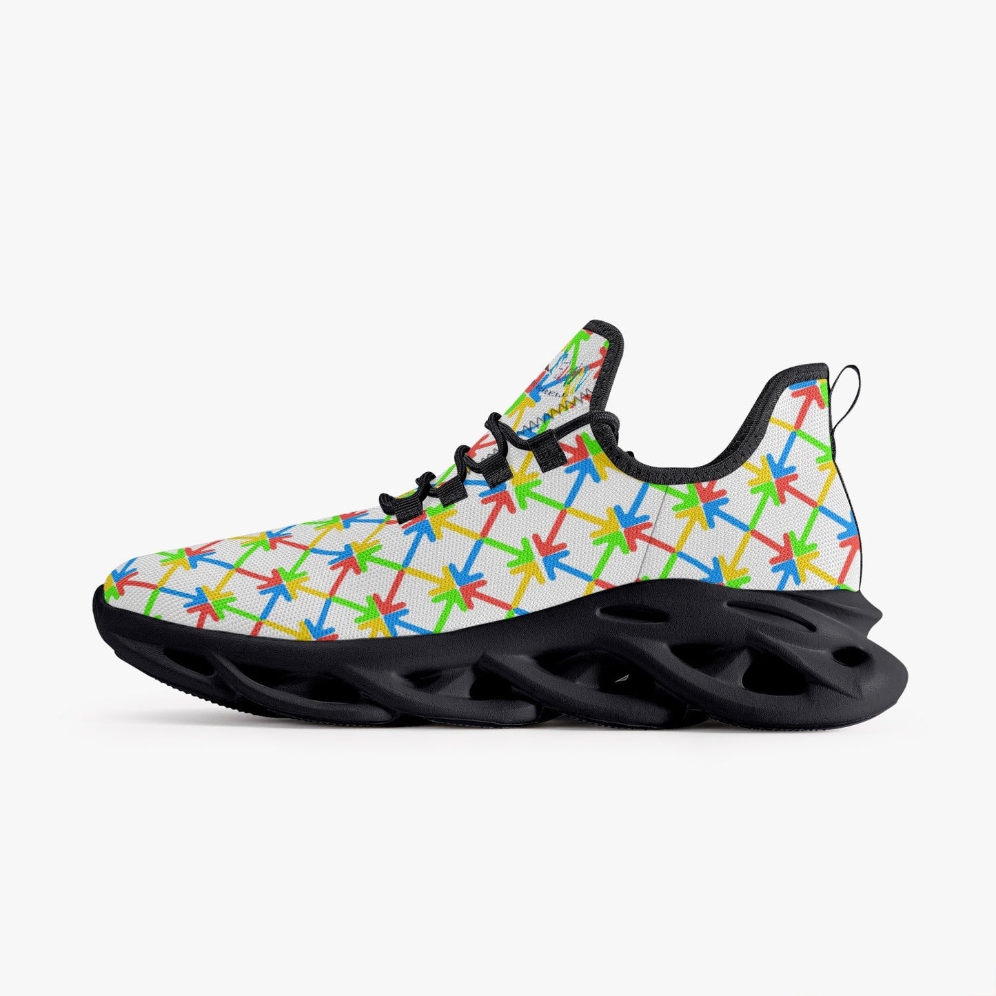 Xpreshun in a Direction Bounce Mesh Knit Sneakers Black