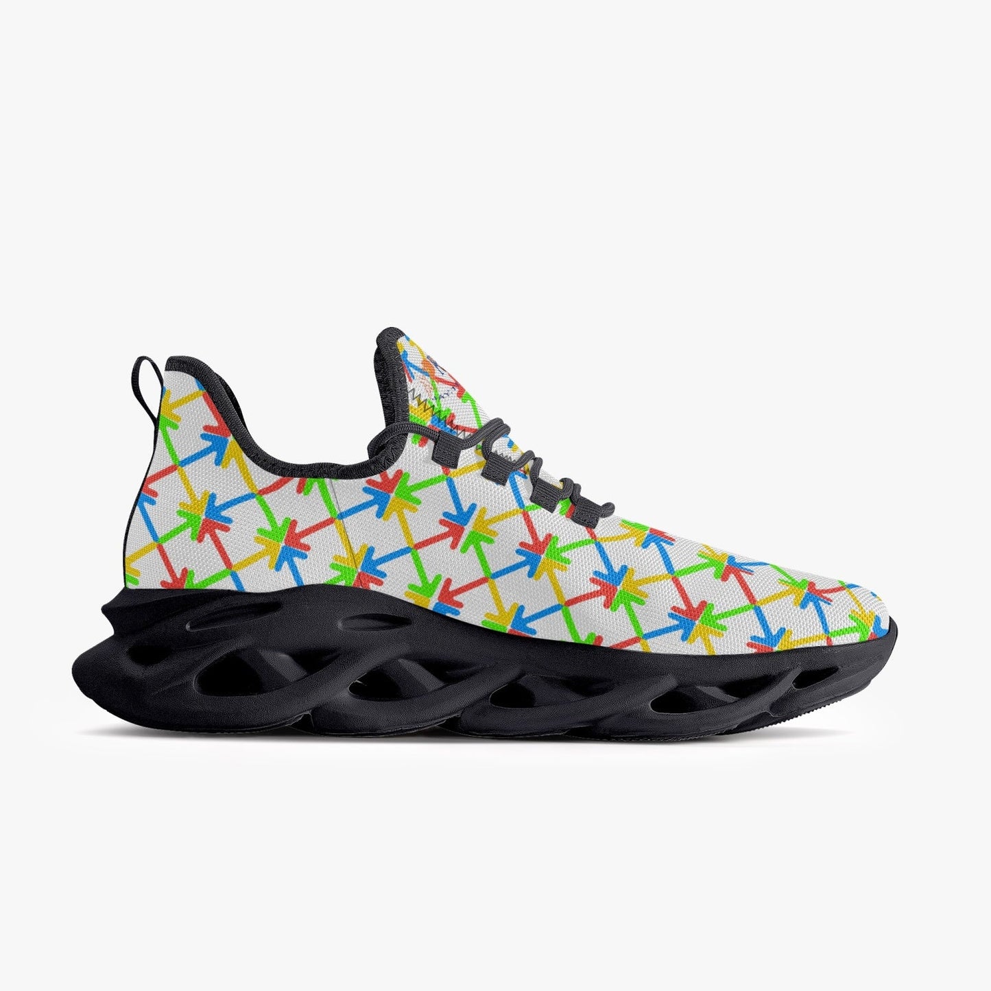 Xpreshun in a Direction Bounce Mesh Knit Sneakers Black