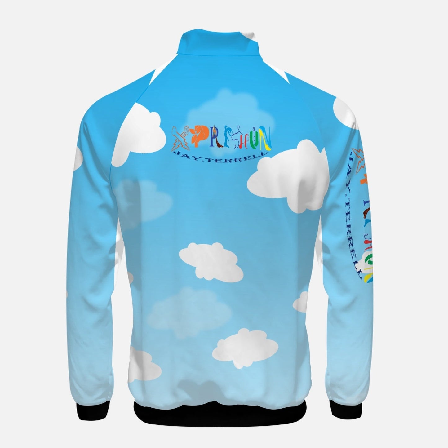 Xpreshun in the Clouds Stand Collar Zipper-up Hoodie