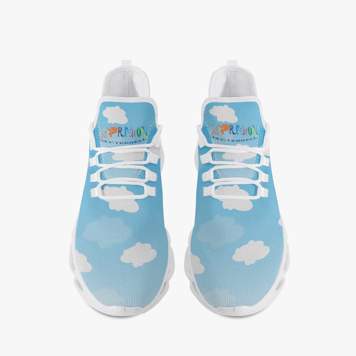 Xpreshun on Clouds Bounce Mesh Knit Sneakers - White - Xpreshun Fashions