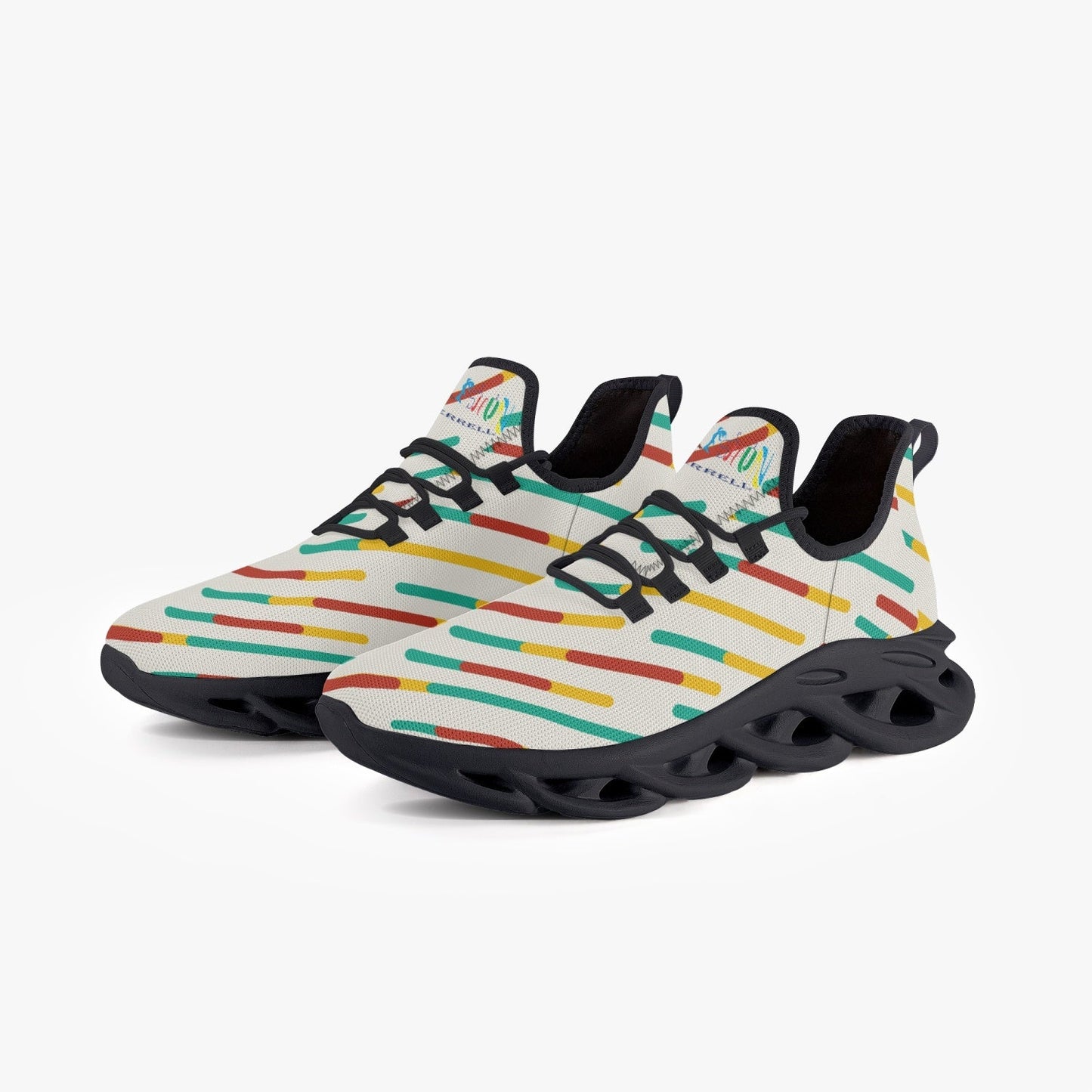 Xpreshun Stripes Bounce Mesh Knit Sneakers