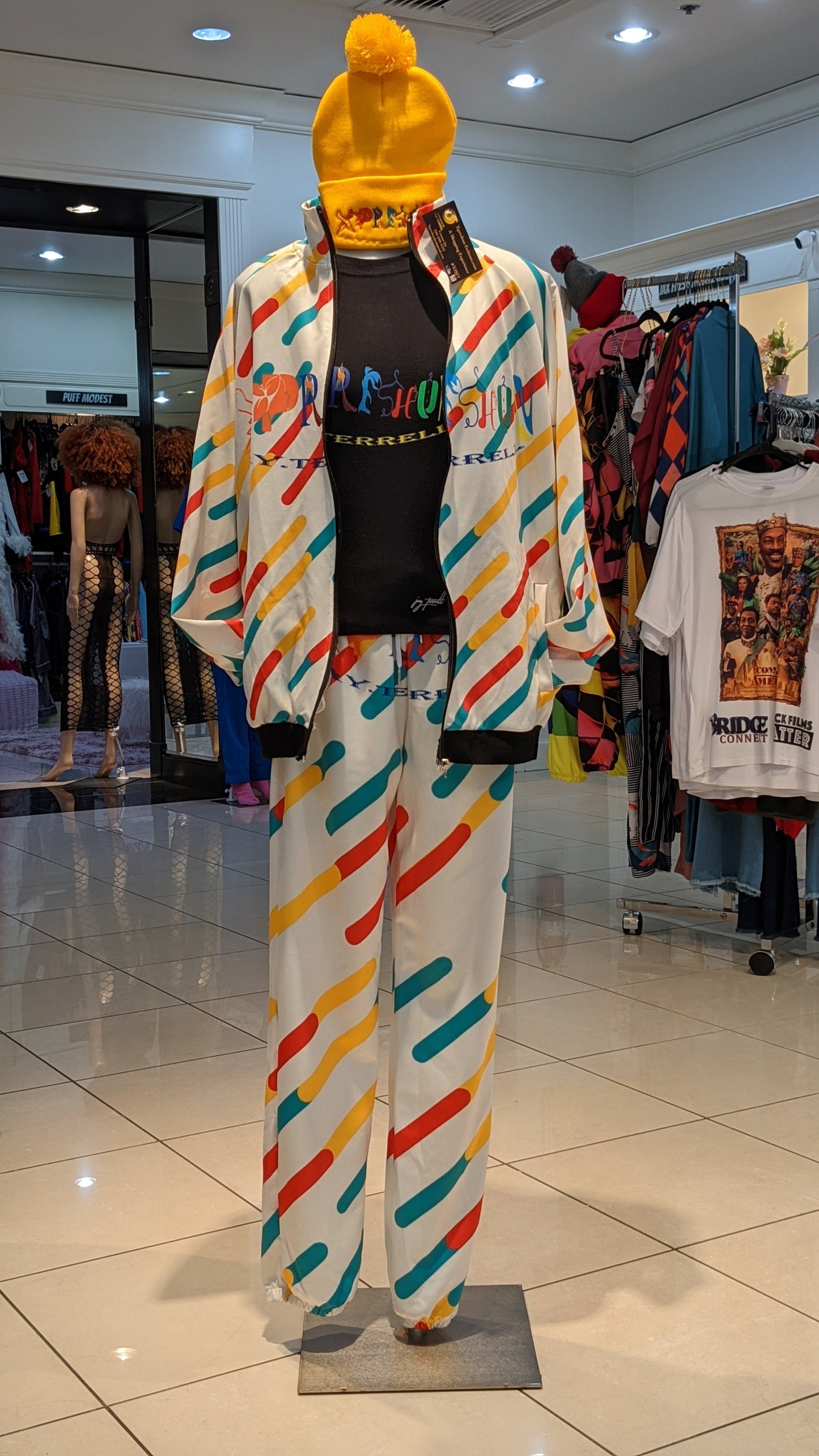 Xpreshun Stripes - Stand Collar Zipper-up Hoodie