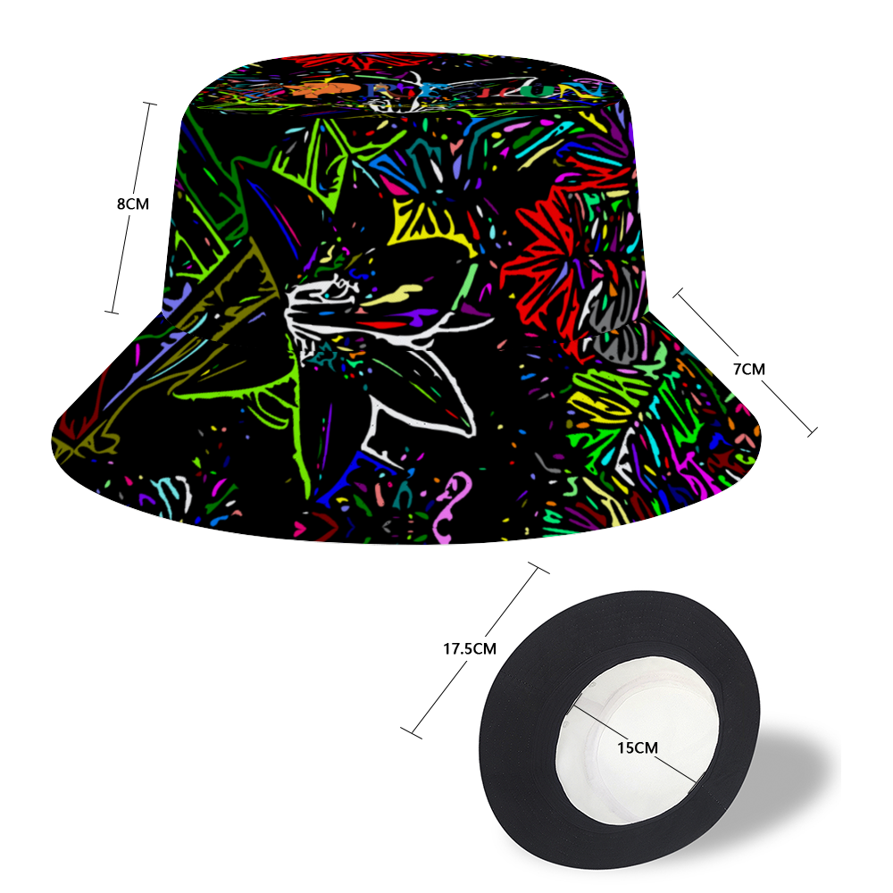 Abstract Flower Bucket Hat