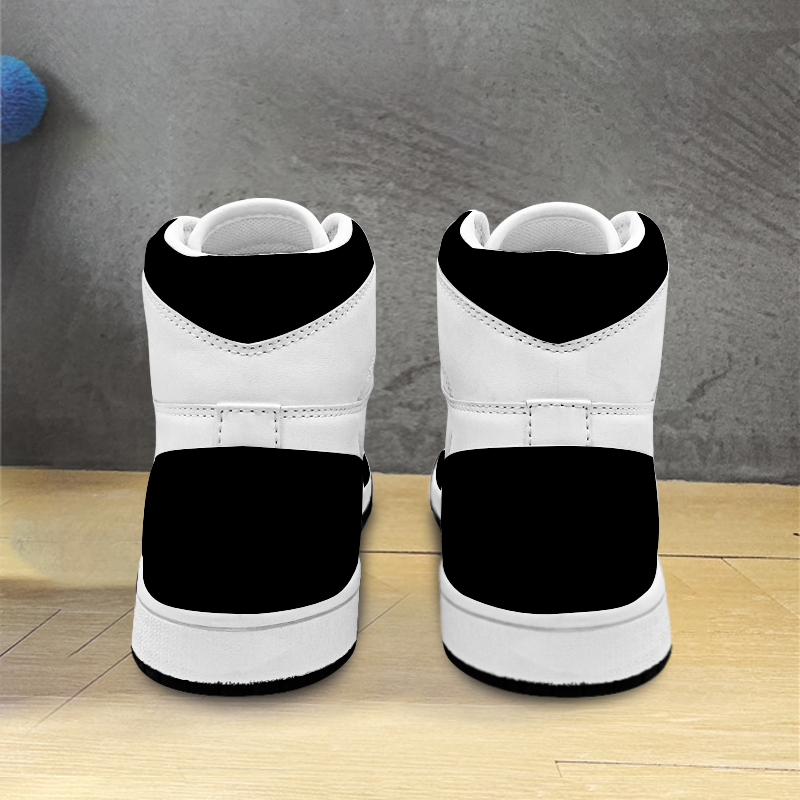 Xpreshun Black and White Unisex Basketball Shoe