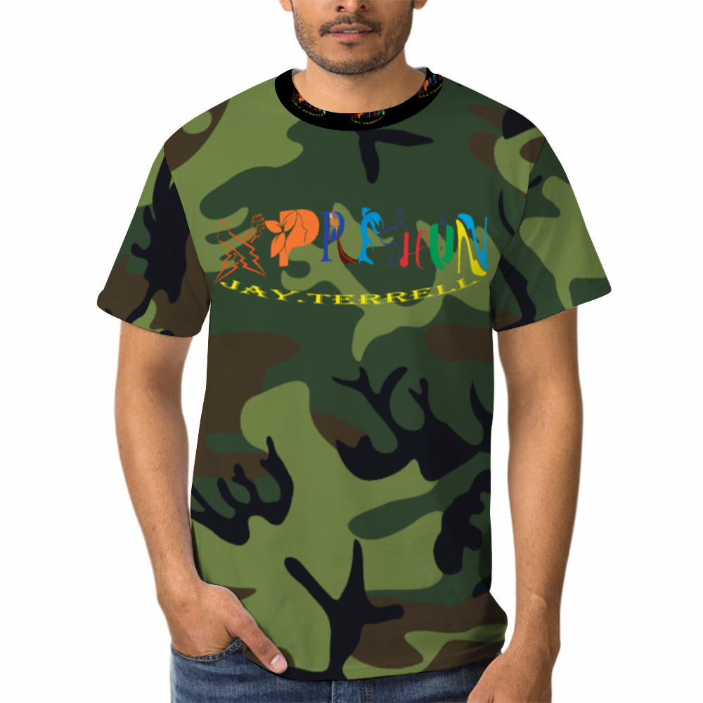 Xpreshun Camo Logo All Over Print T-Shirt