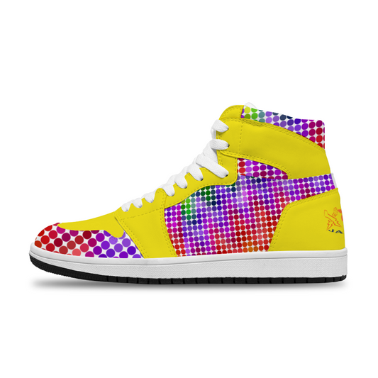 Xpreshun Rainbow Dotted Custom Unisex Basketball Shoe