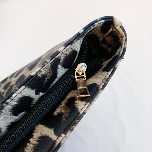 3-Piece Leopard PU Leather Bag Set