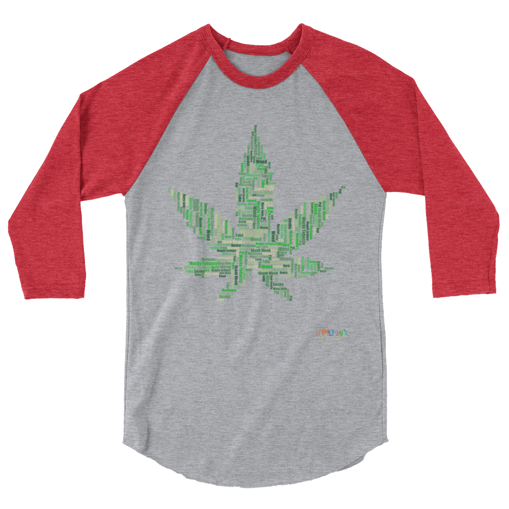 Herbal Relaxation 3/4 sleeve raglan shirt - Xpreshun Fashions