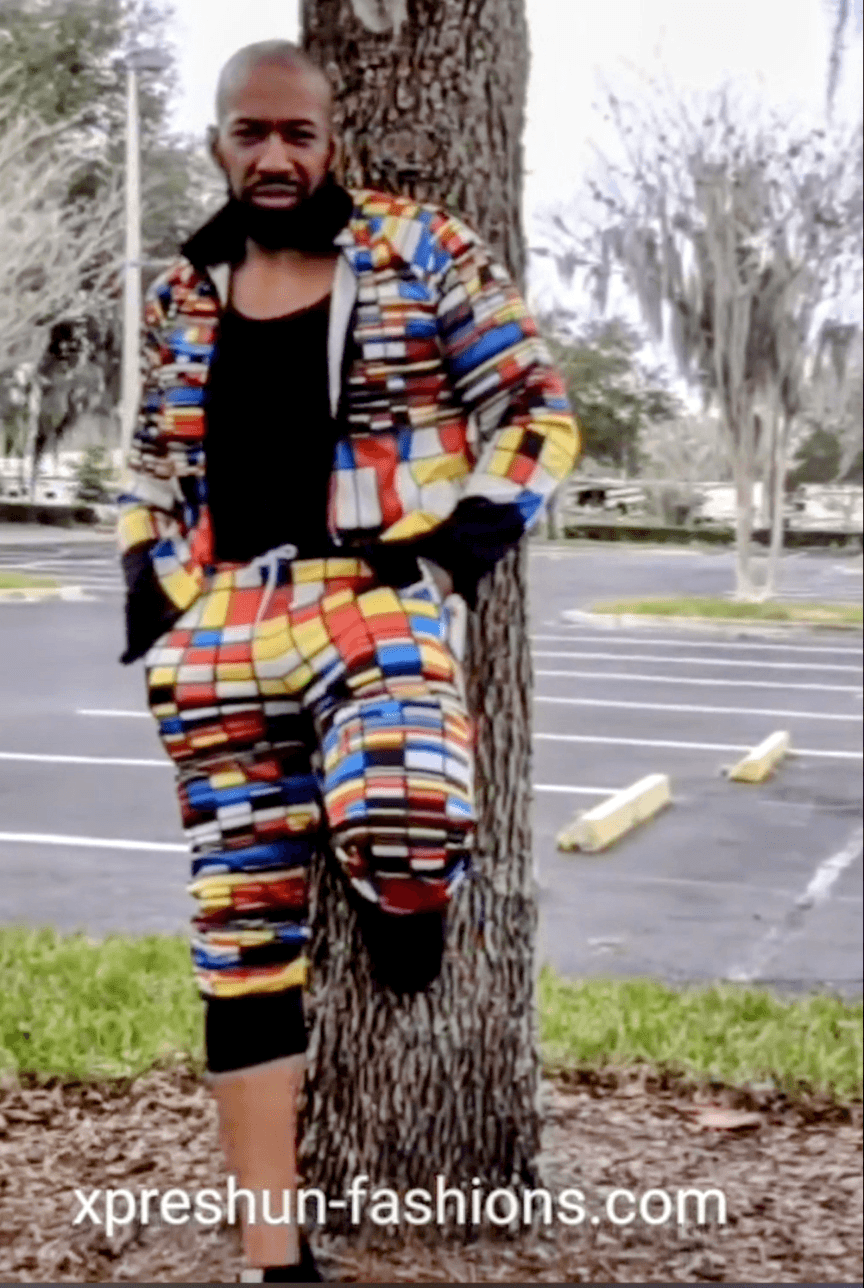 Jay Terrell Rubik Cube Stand Collar Zipper-up Hoodie