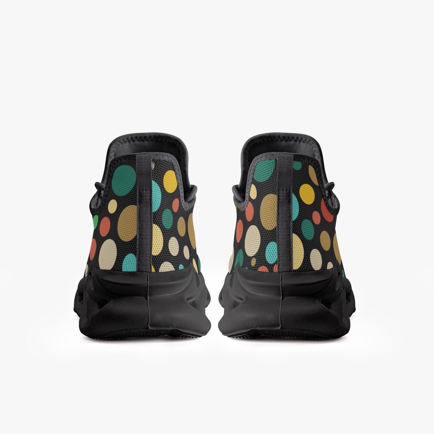 Xpreshun Dots Bounce Mesh Knit Sneakers - Black - Xpreshun Fashions