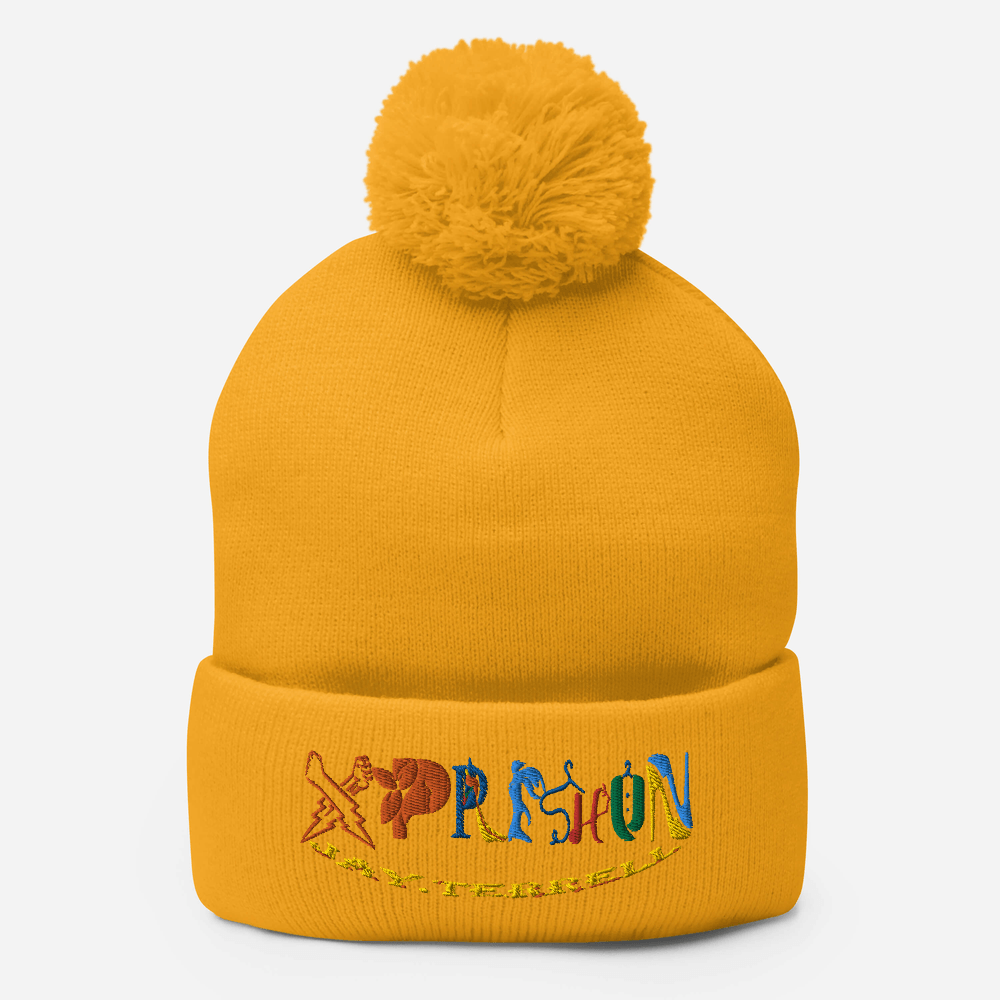 Xpreshun Logo Embroidered Pom-Pom Beanie