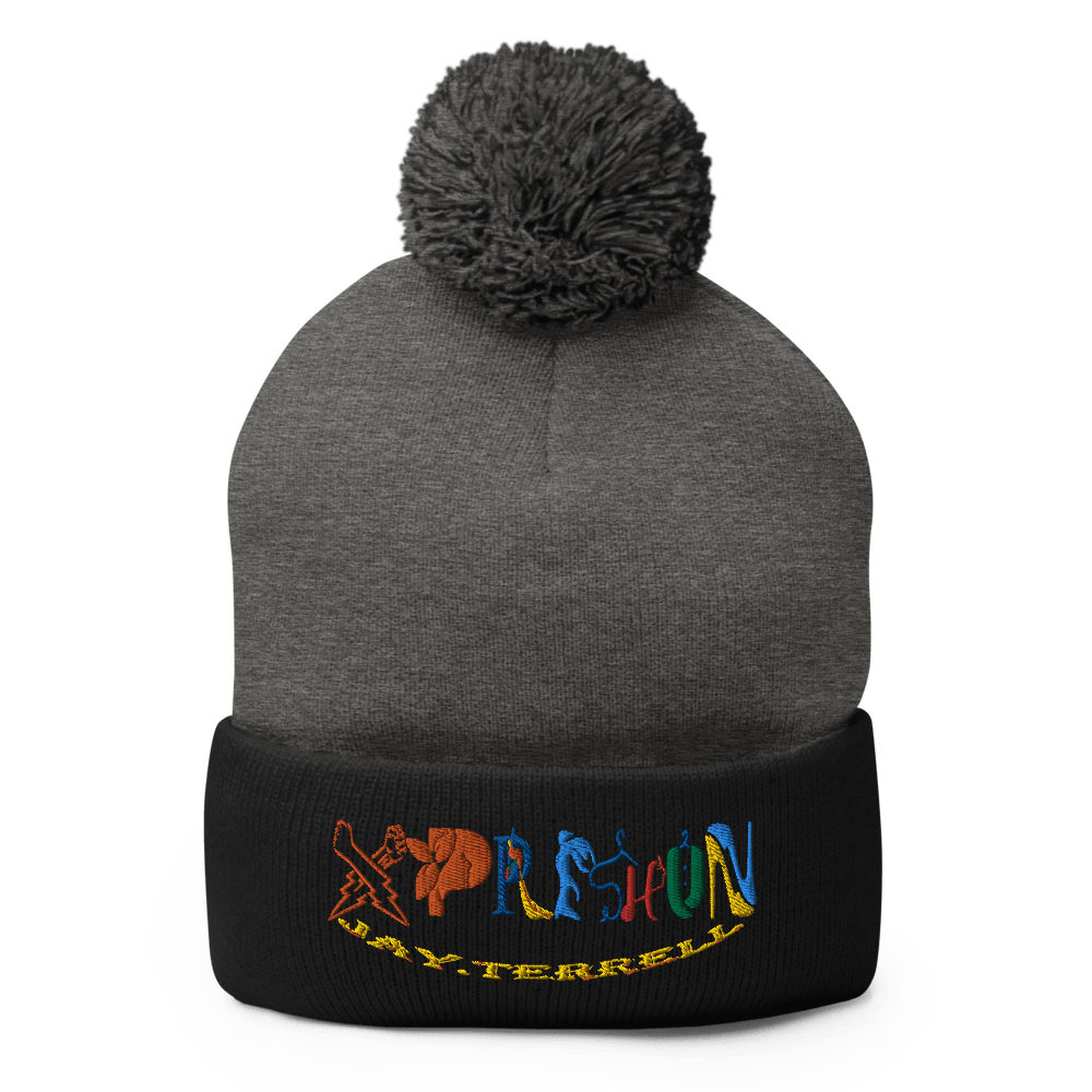 Xpreshun Logo Embroidered Pom-Pom Beanie