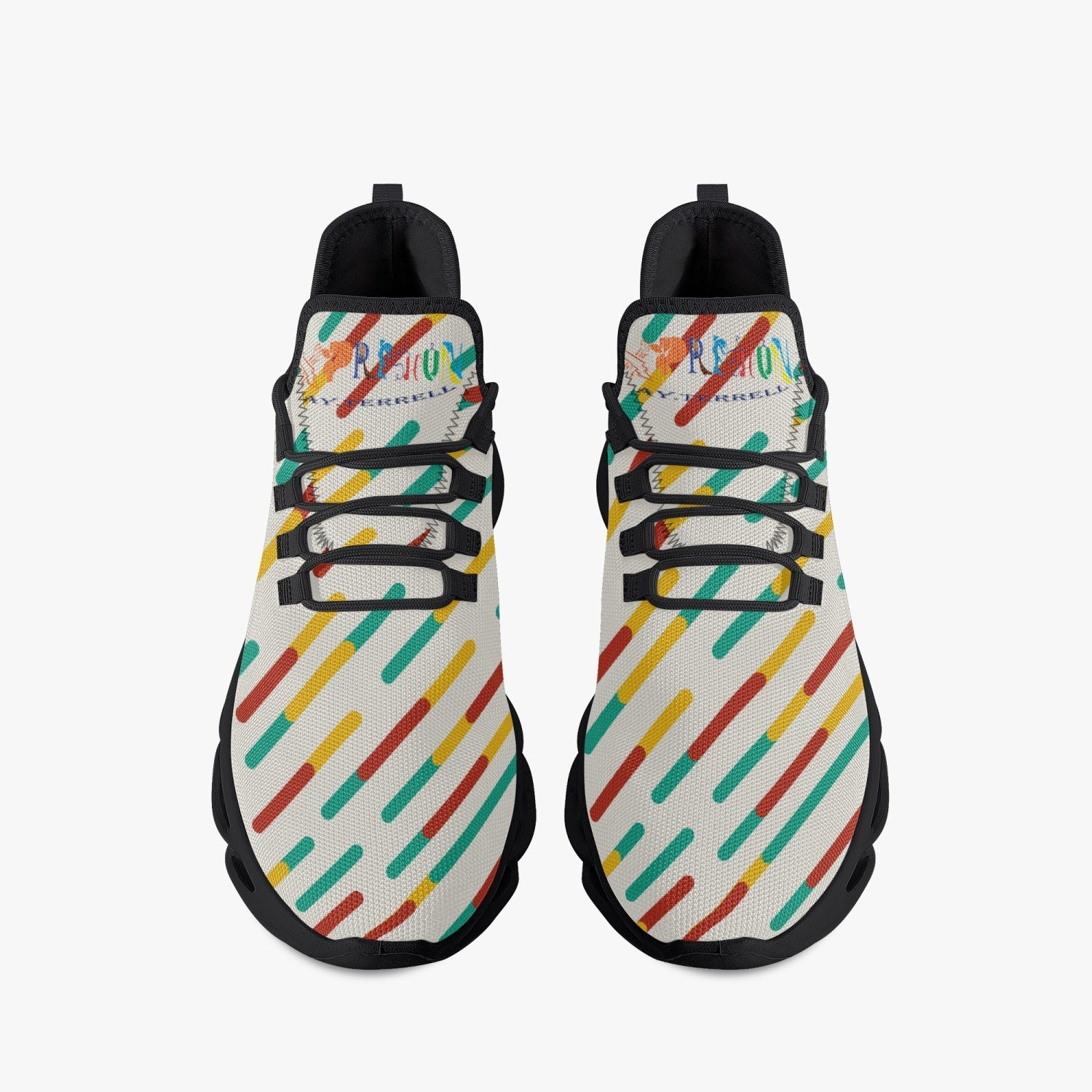 Xpreshun Stripes Bounce Mesh Knit Sneakers 